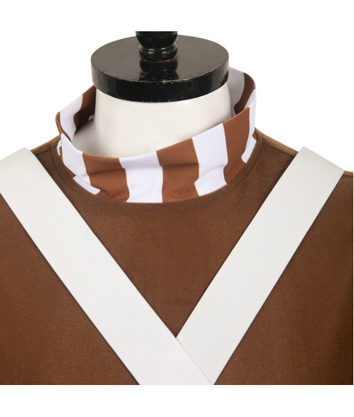 Men Brown Uniform Gnome Worker Halloween Costume