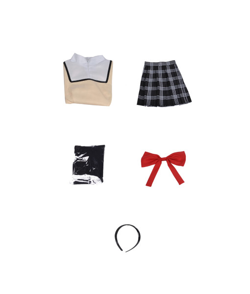 Women Beige School Uniform JK Girl Halloween Costume