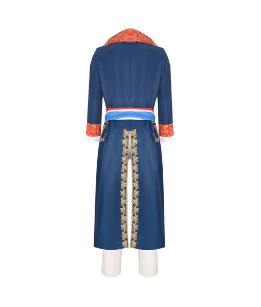 Men Blue French Uniform Royal Coat Napoleon Bonaparte Halloween Costume