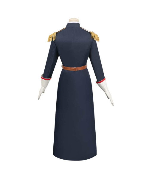 Women Black Military Uniform Long Suit Version Halloween Costume