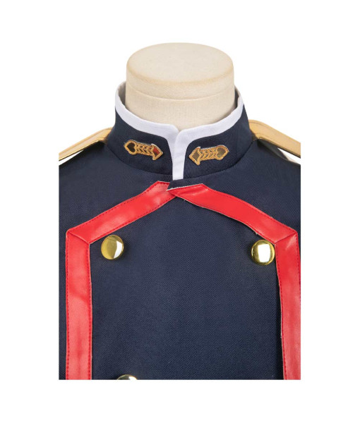 Women Black Military Uniform Long Suit Version Halloween Costume