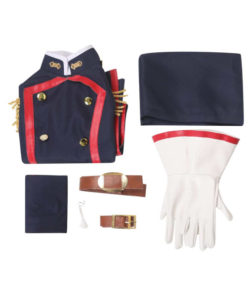 Women Black Military Uniform Long Suit Version Halloween Costume