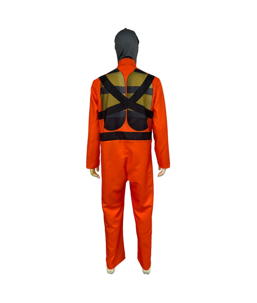 Adult Orange Radiation Suit and Gas Mask Fullset Halloween Costume