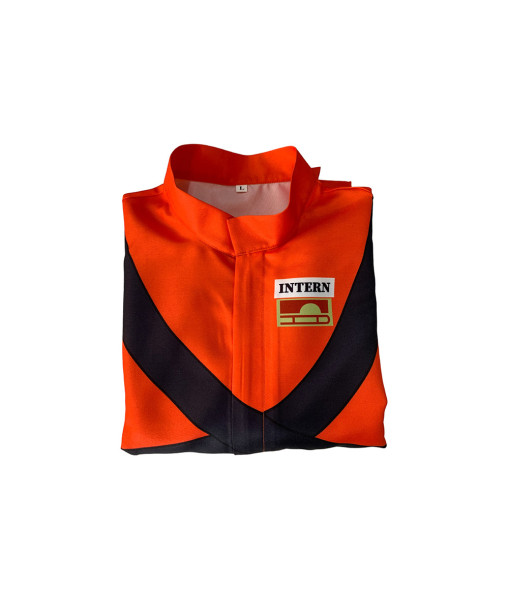 Adult Orange Radiation Suit and Gas Mask Fullset Halloween Costume