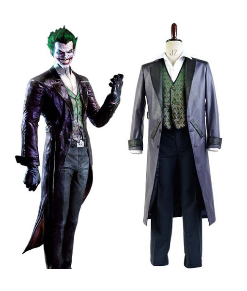 Joker Batman Arkham Origins Blackgate Outfit Cosplay Costume