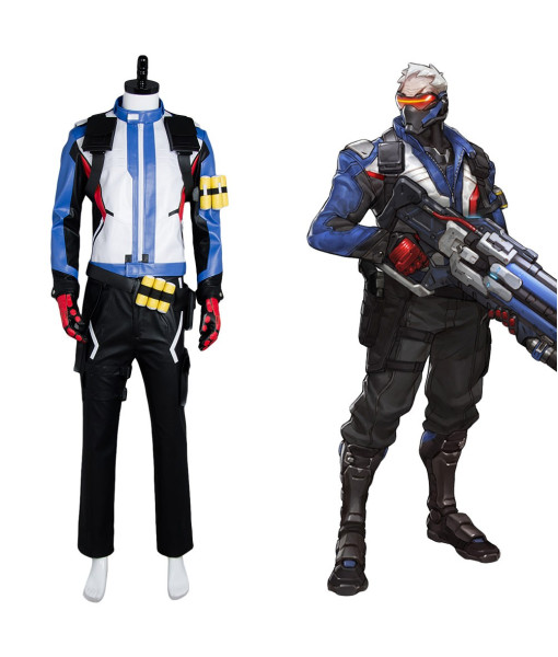 Soldier 76 Overwatch Bio Jack Morrison Uniform Cosplay Costume