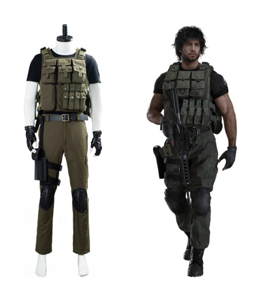 Carlos Oliveira RESIDENT EVIL 3 REMAKE Men Uniform Outfit Halloween Carnival Costume Cosplay Costume