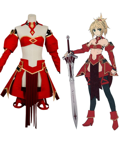 Fate/Apocrypha FA Saber of Red Mordred Dress Cosplay Costume
