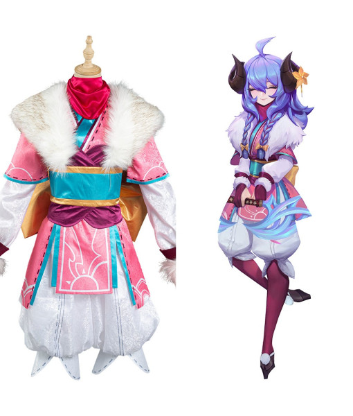 League of Legends LOL Kindred Eternal Hunters Spirit Blossom New Skin Halloween Carnival Suit Cosplay Costume