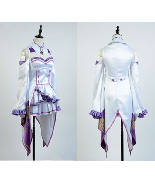Emilia Re:Zero Life in a Different World from Zero Outfit Cosplay Costume