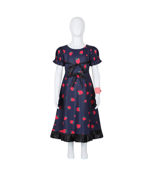 Anya Forger Kids Children Strawberry Dress Outfits Halloween Cosplay Costume