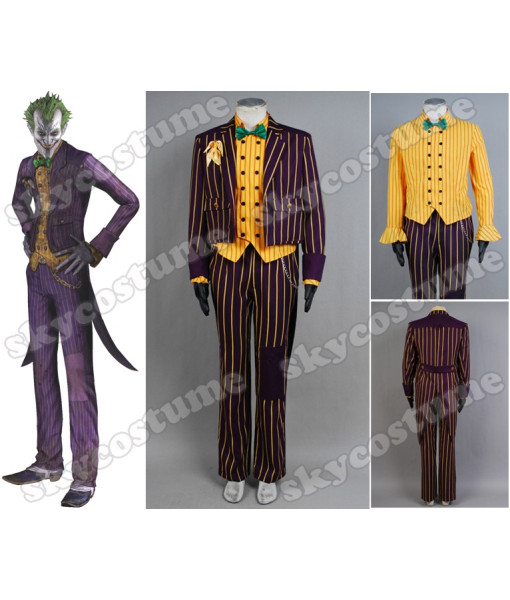 Batman Arkham Asylum Joker Tuxedo Costume set Halloween Costume from Batman