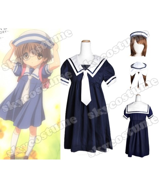 CLANNAD Ushio Okazaki Girl School Uniform Cosplay Costume from Clannad