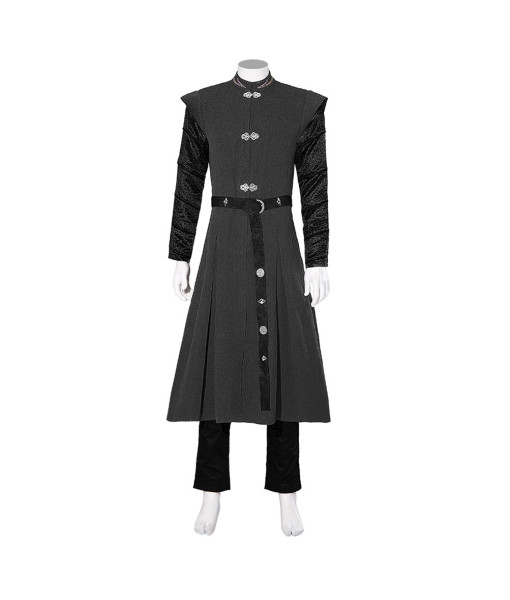 Men Medieval Fantasy Black Outfit Prince Full Set Halloween Costume
