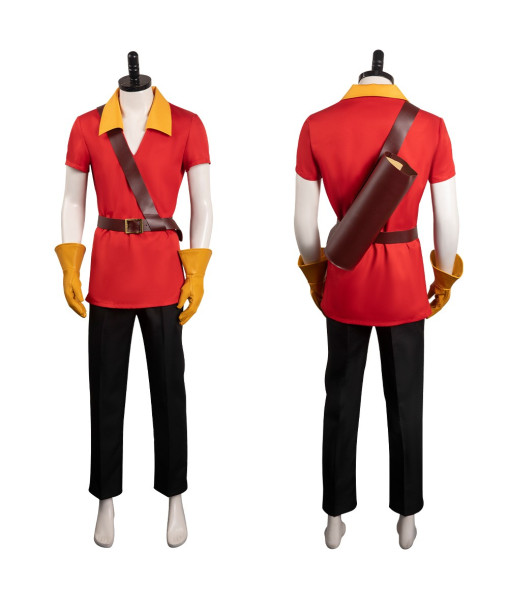 Men Red Outfit Fairy Tale Villain Halloween Stage Costume