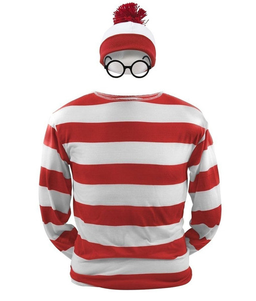 Adult Red White Strip Classic Sweater with Hat Bookish Halloween Costume