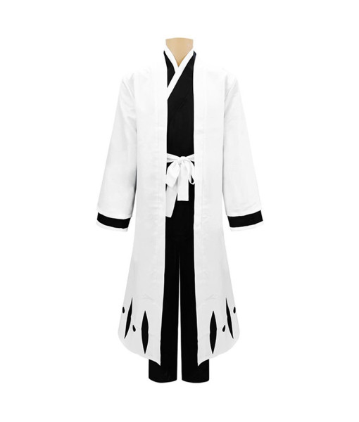 Men White Overcoat Japanese Kimono Style Outfit Halloween Costume