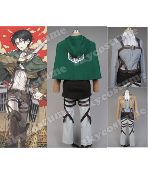 Shingeki no Kyojin  Eren Scouting Legion Levil Cosplay Costume from 