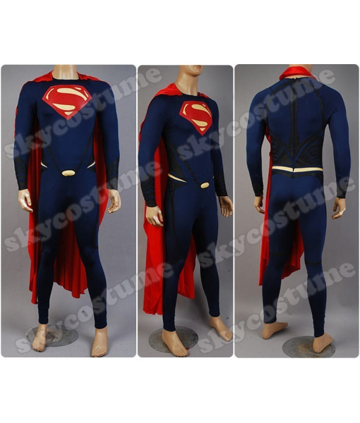 Superman Man of Steel Clark Kent Suit Jumpsuit Costume from Superman