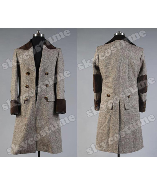 Doctor Who Dr. Wenge Brown Long Trench Coat Custom Made Costume from Doctor Who