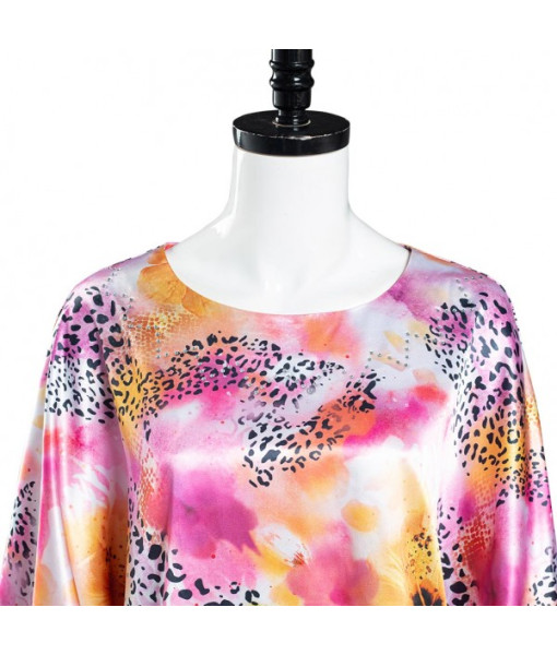 1980s Retro Colored Padding Loose Shirt 
