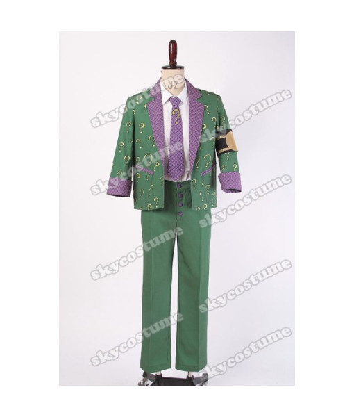 Dr.Edward Nigma Batman: Arkham City The Riddler Outfit Cosplay Costume