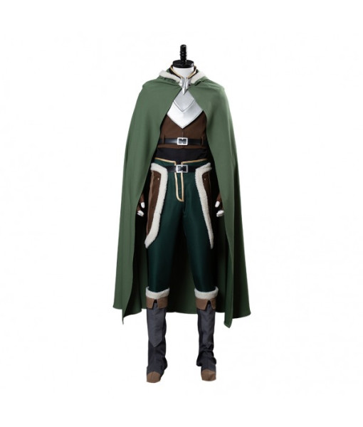 Men Fantasy Ranger Green Cloak Amor Soilder Role Play Halloween Costume