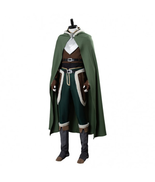 Men Fantasy Ranger Green Cloak Amor Soilder Role Play Halloween Costume