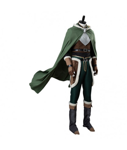 Men Fantasy Ranger Green Cloak Amor Soilder Role Play Halloween Costume
