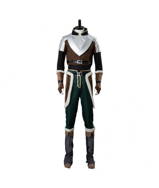 Men Fantasy Ranger Green Cloak Amor Soilder Role Play Halloween Costume
