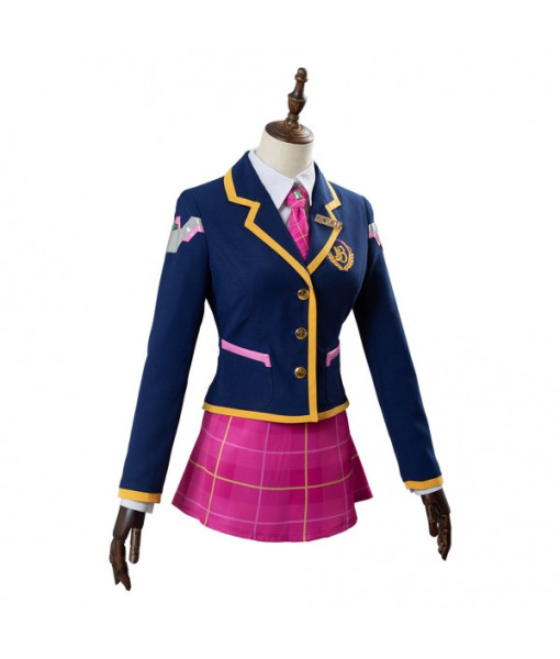 Hana Song Overwatch Academy D.VA DVA Schoolgirl Skin Ver. B Cosplay Costume