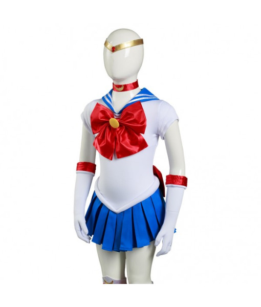 Kids Children White Sailor Suit Skirt Uniform Halloween Costume