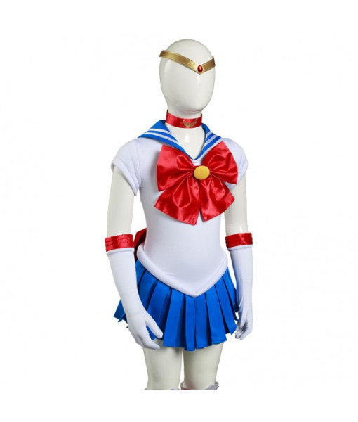 Kids Children White Sailor Suit Skirt Uniform Halloween Costume