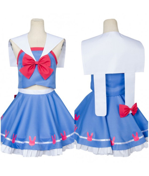 DVA Hana Song Overwatch D.VA Sailor Uniform Cosplay Costume