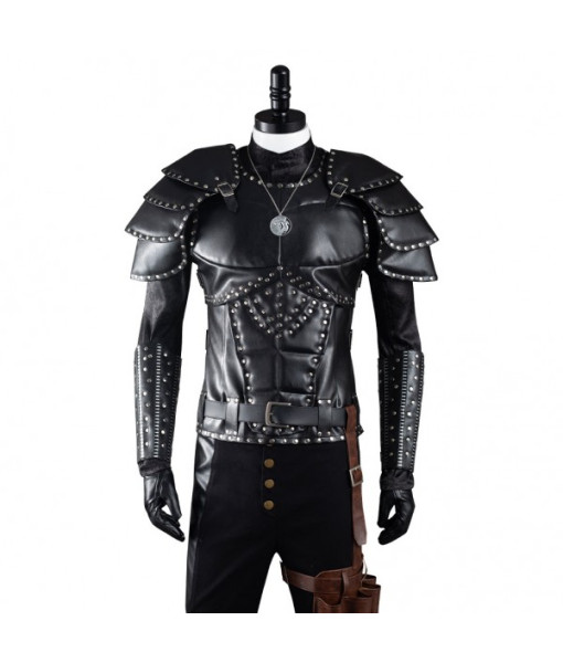 Men Fantasy Knight Black Light Amor Faux Fullset Outfit Halloween Carnival Costume