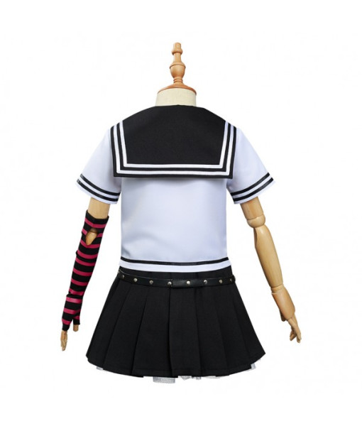 Kids Children Girls School Uniform Sailor Skirt Contrast Color Socks Halloween Costume