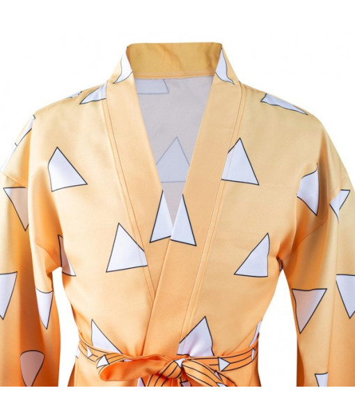 Men Yellow Uniform Samurai Short Jacket Kimono Halloween Costume