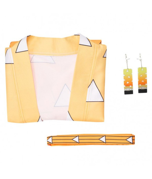 Men Yellow Uniform Samurai Short Jacket Kimono Halloween Costume