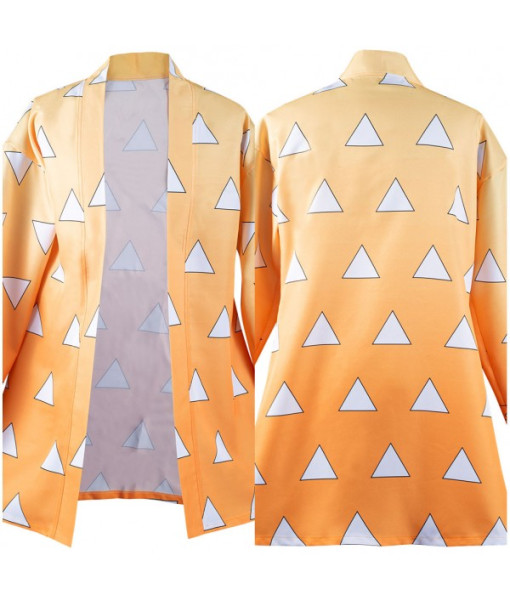 Men Yellow Uniform Samurai Short Jacket Kimono Halloween Costume