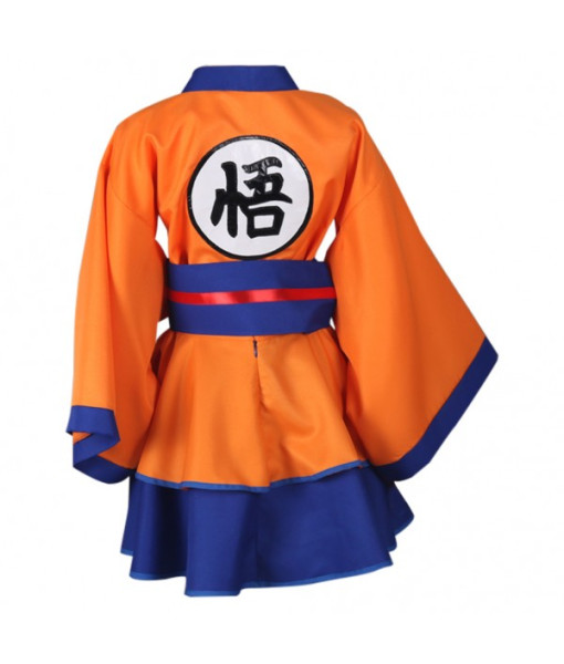 Women Orange Kimono Lolita Dress Halloween Costume