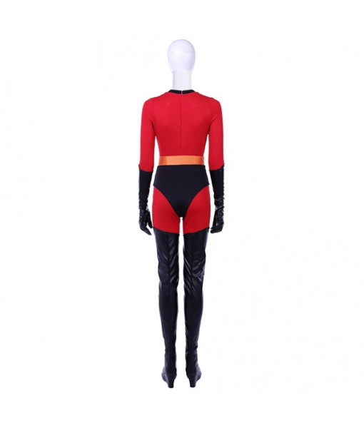 Helen Parr The Incredibles 2 Elastigirl Red Jumpsuit Body suit Cosplay Costume