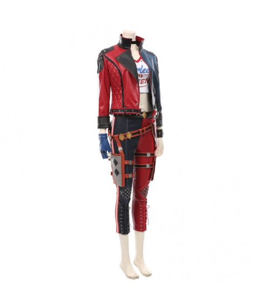Harleen Quinzel/Harley Quinn Suicide Squad: Kill the Justice League T-shirt Pants Outfit Halloween Carnival Suit Cosplay Costume