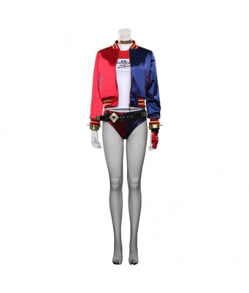 Women Blue Red Contrasting Colors Jacket Panty Sexy Halloween Costume