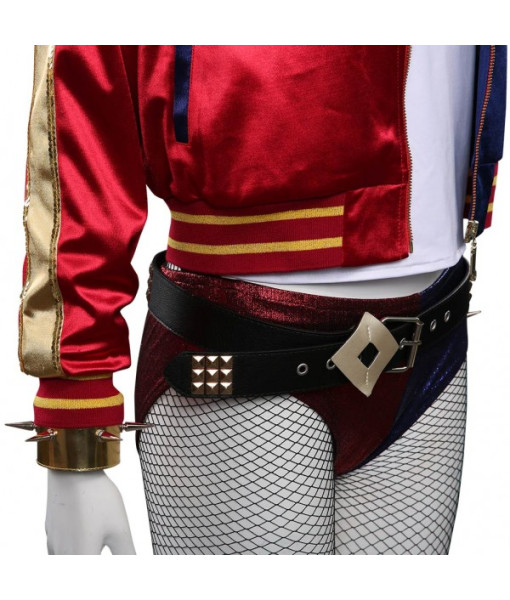 Women Blue Red Contrasting Colors Jacket Panty Sexy Halloween Costume