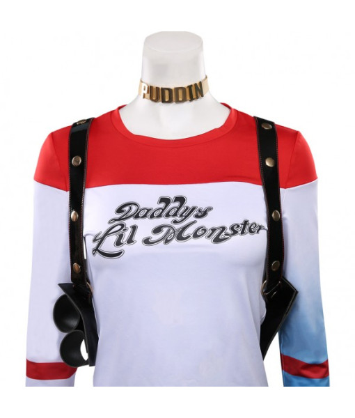 Women Blue Red Contrasting Colors Jacket Panty Sexy Halloween Costume