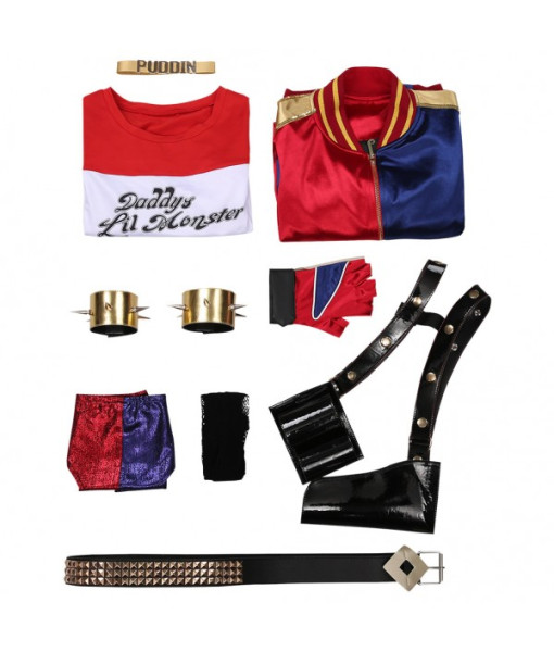 Women Blue Red Contrasting Colors Jacket Panty Sexy Halloween Costume