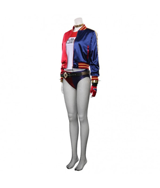 Women Blue Red Contrasting Colors Jacket Panty Sexy Halloween Costume