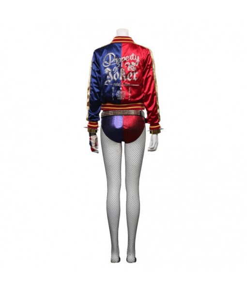 Women Blue Red Contrasting Colors Jacket Panty Sexy Halloween Costume