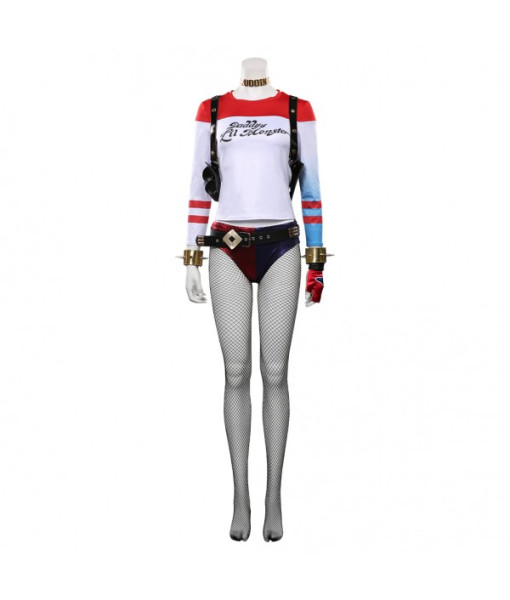Women Blue Red Contrasting Colors Jacket Panty Sexy Halloween Costume