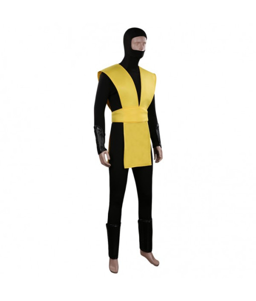 Scorpion Mortal Kombat Outfit Halloween Carnival Suit Cosplay Costume
